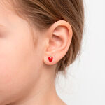 Boucles D'oreilles Puces Fraise Or Jaune - Clous d'oreilles Enfant | Histoire d&rsquo;Or