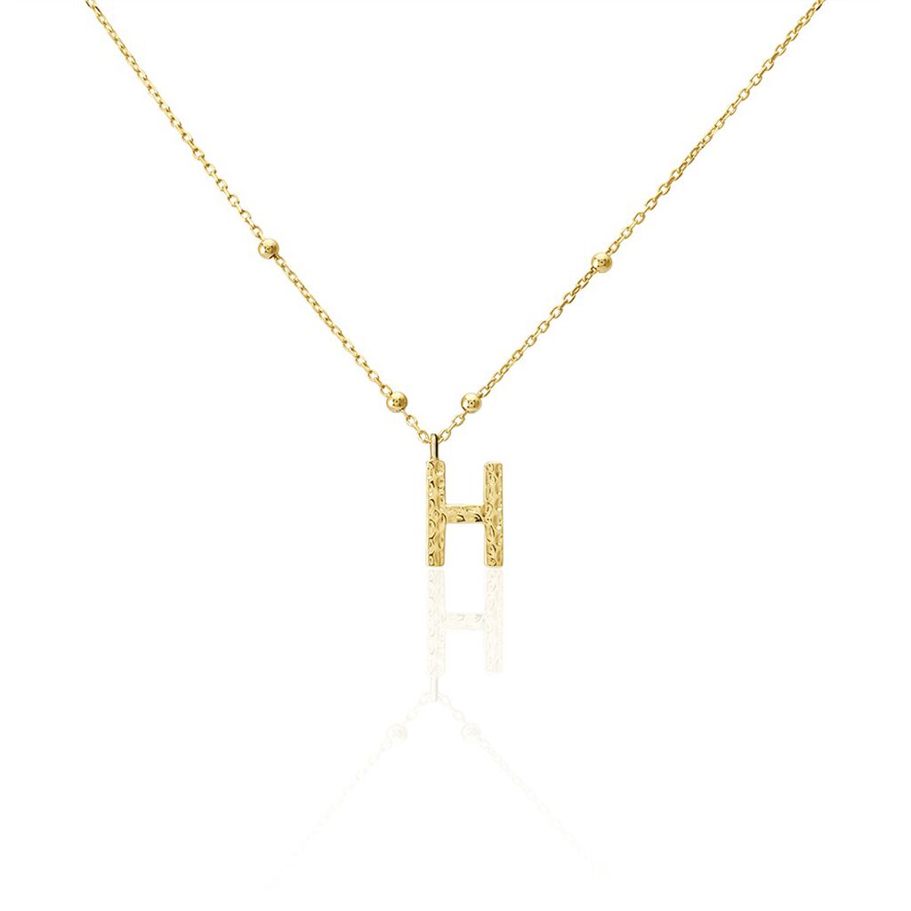 Collier Plaqué Or Jaune Lettra