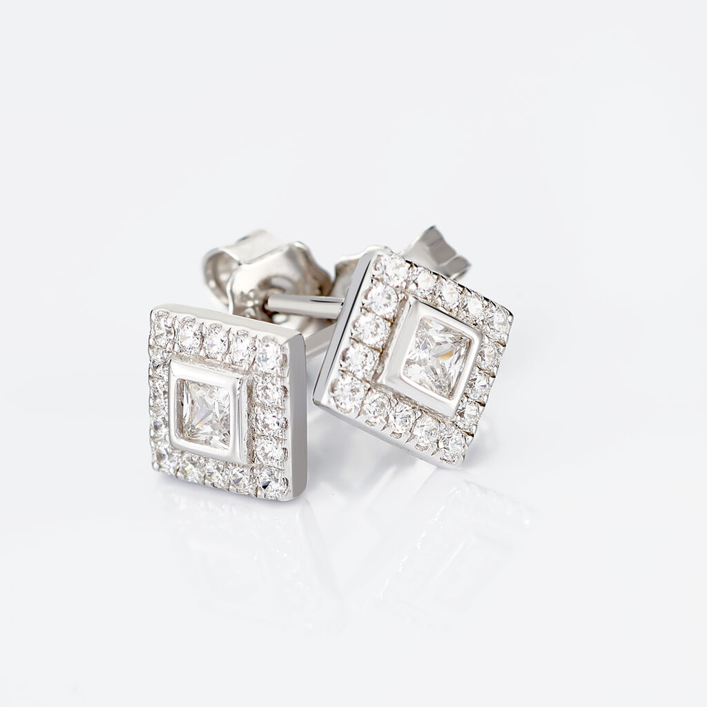 Boucles D'oreilles Pendantes Marie-elsa Argent  Oxyde De Zirconium - Boucles d'oreilles fantaisie Femme | Histoire d&rsquo;Or