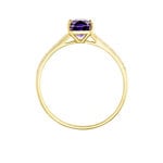 Bague Solitaire Crista Or Jauneamethyste Et Oxyde - Bagues solitaires Femme | Histoire d&rsquo;Or
