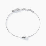 Bracelet Curve Argent Blanc - Bracelets Femme | Histoire d&rsquo;Or