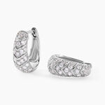 Cr&eacute;oles Tiwa Argent Blanc Oxyde De Zirconium - Boucles d'oreilles cr&eacute;oles Femme | Histoire d&rsquo;Or