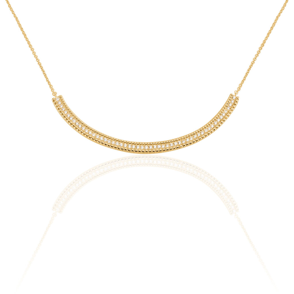 Collier Marie-baptistine Plaqué Or Jaune Oxyde De Zirconium - Colliers Femme | Histoire d’Or