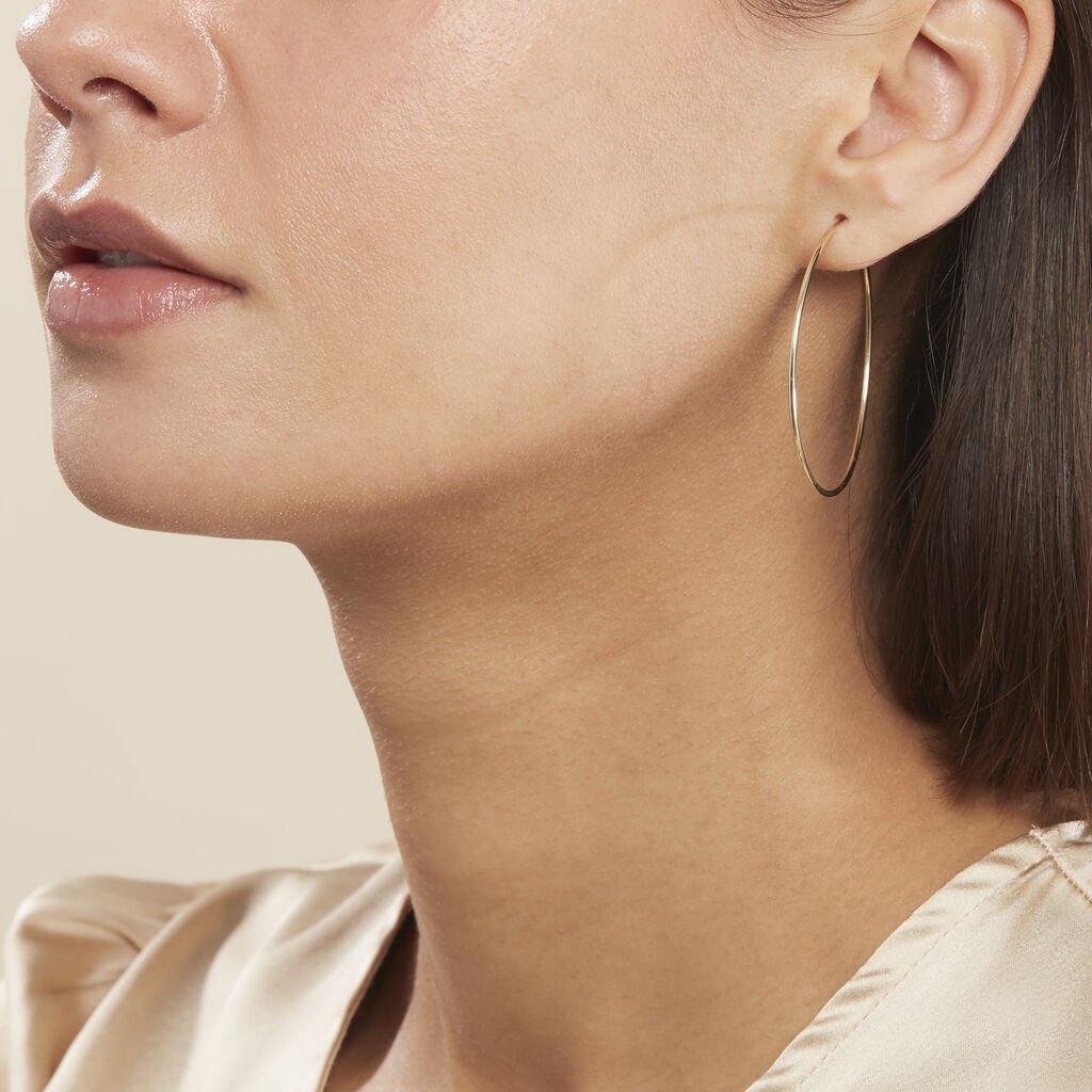 Créoles Dominae Flexible Or Jaune - Boucles d'oreilles créoles Femme | Histoire d’Or