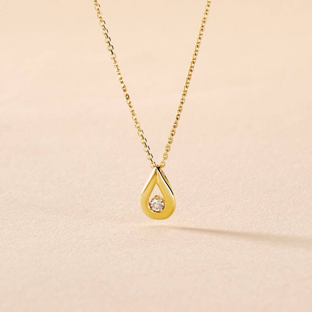 Collier Purete Or Jaune Diamant - Colliers Femme | Histoire d’Or