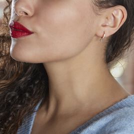 Creoles Dili Plaqué Or Pierres - Boucles d'oreilles créoles Femme | Histoire d’Or