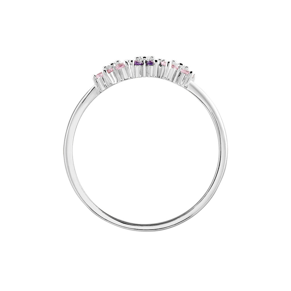 Bague Argent Purple Bloom Oxyde De Zirconium - Bagues avec pierre Femme | Histoire d’Or
