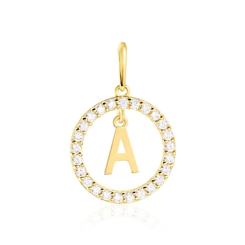 Pendentif Gabe Or Jaune Oxyde De Zirconium