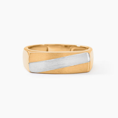 Chevali&egrave;re Benton Rectangulaire Ligne Or Bicolore - Chevali&egrave;res Homme | Histoire d&rsquo;Or