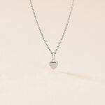 Pendentif Eudocie Coeur Lisse Or Blanc - Pendentifs Femme | Histoire d&rsquo;Or