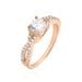 Bague Karin Argent Rose Oxyde De Zirconium - Bagues solitaires Femme | Histoire d’Or