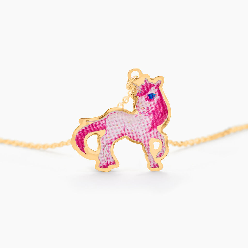 Collier Fantasila Cheval Or Jaune - Bijoux sans pierre Enfant | Histoire d&rsquo;Or