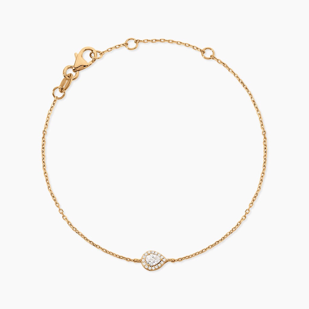 Bracelet Halima Plaqu&eacute; Or Jaune Oxyde De Zirconium - Bracelets Femme | Histoire d&rsquo;Or