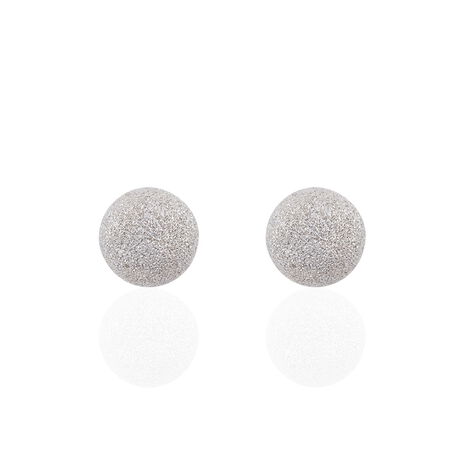 Boucles D'oreilles Puces Ayana Argent Blanc - Boucles d'oreilles fantaisie Femme | Histoire d’Or
