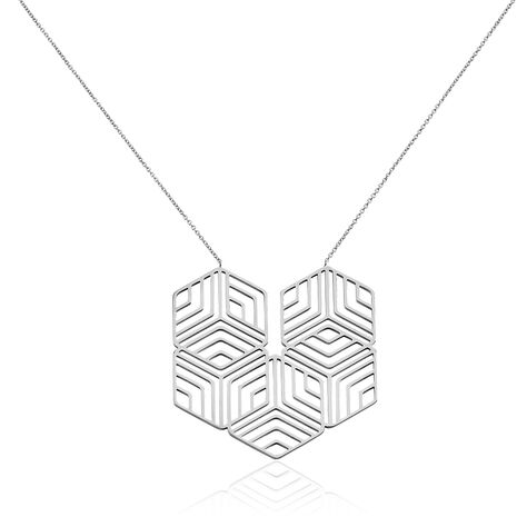 Collier Martine Acier Blanc - Sautoirs Femme | Histoire d’Or