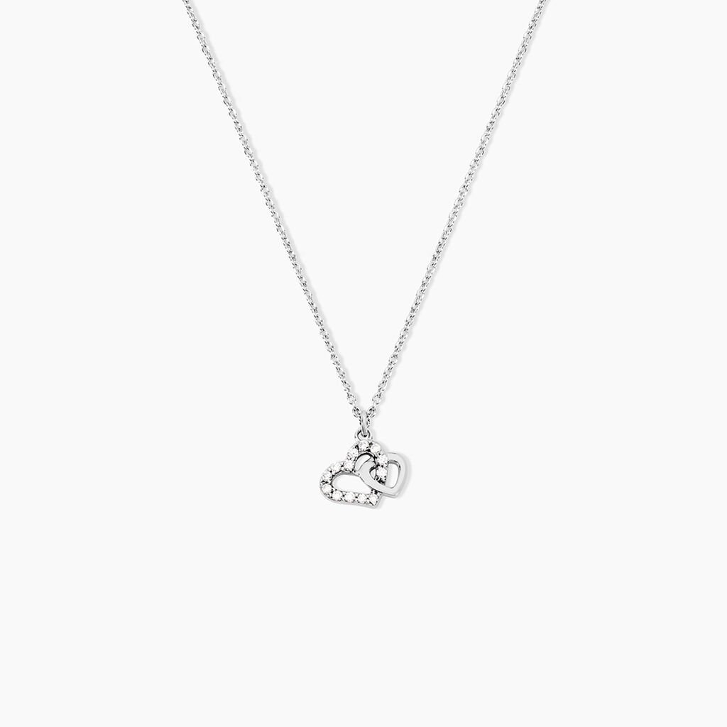 Collier Laugane Argent Blanc Oxyde De Zirconium - Nouveautés Femme | Histoire d’Or