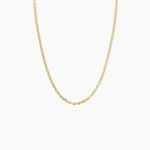 Chaine Igoa Maille Forcat Diamantee Argent Dor&eacute; A L'Or 750/1000 - Chaines Unisex | Histoire d&rsquo;Or