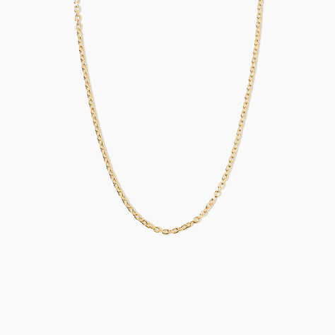 Chaine Igoa Maille Forcat Diamantee Argent Dor&eacute; A L'Or 750/1000 - Chaines Unisex | Histoire d&rsquo;Or