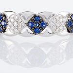 Bague Lina-maria Or Blanc Saphir Et Diamant - Bagues avec pierre Femme | Histoire d&rsquo;Or