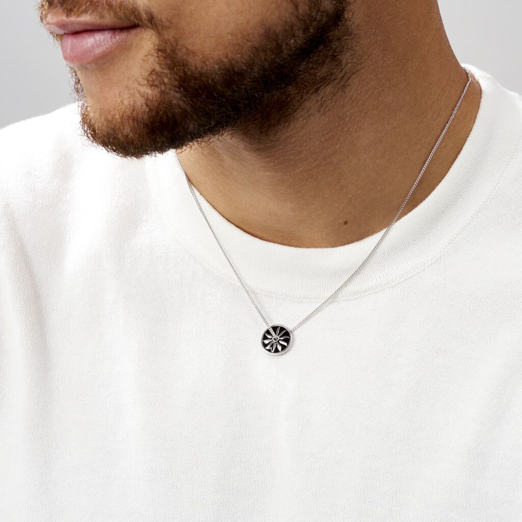 Collier Keenan Argent Blanc - Colliers fantaisie Homme | Histoire d’Or
