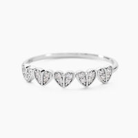 Bague Declaration Argent Blanc Oxyde De Zirconium