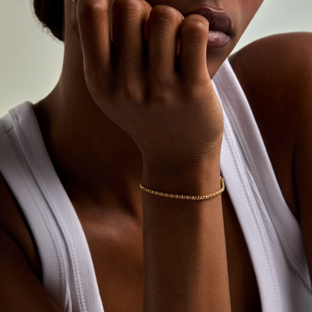 Bracelet Big Love Argent Dor&eacute; A L'Or 750/1000 - F&ecirc;te des m&egrave;res Femme | Histoire d&rsquo;Or