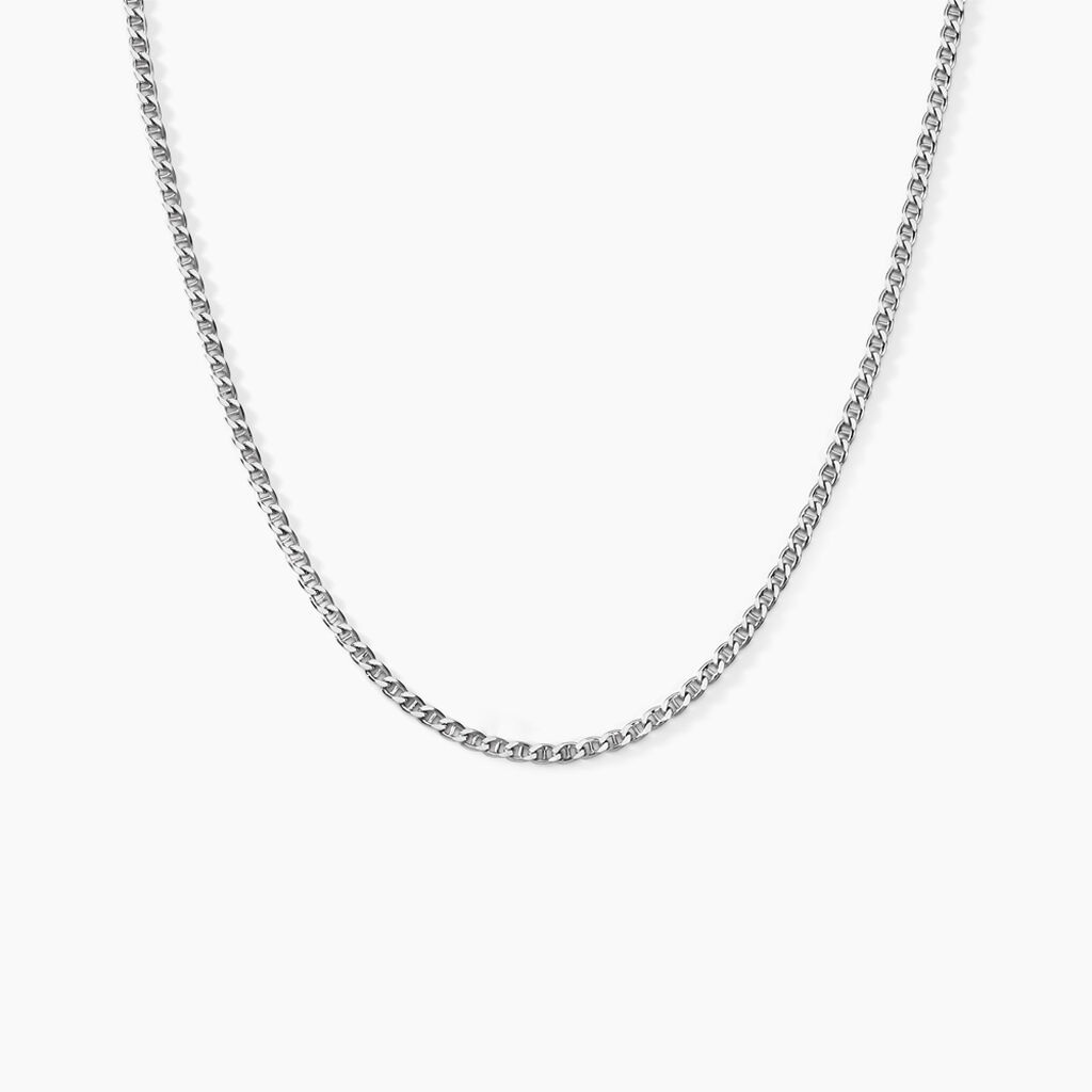 Collier Maille Piato Argent Blanc - Chaines Famille | Histoire d&rsquo;Or