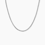 Collier Maille Piato Argent Blanc - Chaines Famille | Histoire d&rsquo;Or
