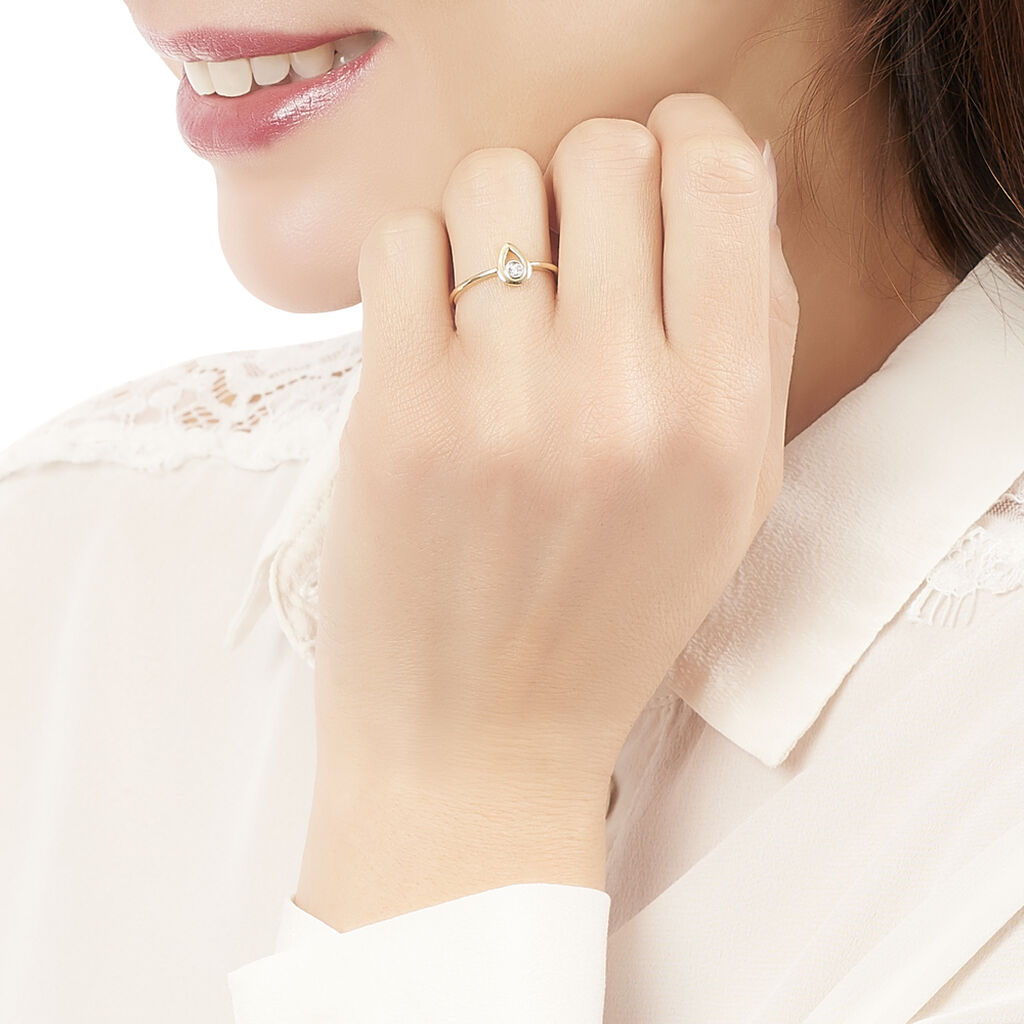 Bague Fidelia Or Jaune Diamant - Bagues solitaires Femme | Histoire d’Or