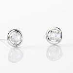 Boucles D'oreilles Puces Argent Blanc Laureto Oxydes De Zirconium - Boucles d'oreilles fantaisie Femme | Histoire d&rsquo;Or