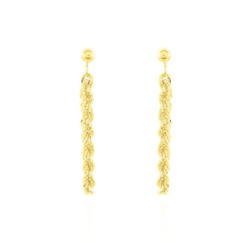 Boucles D'oreilles Pendantes Jerry Corde Or Jaune - Boucles d'oreilles pendantes Femme | Histoire d’Or