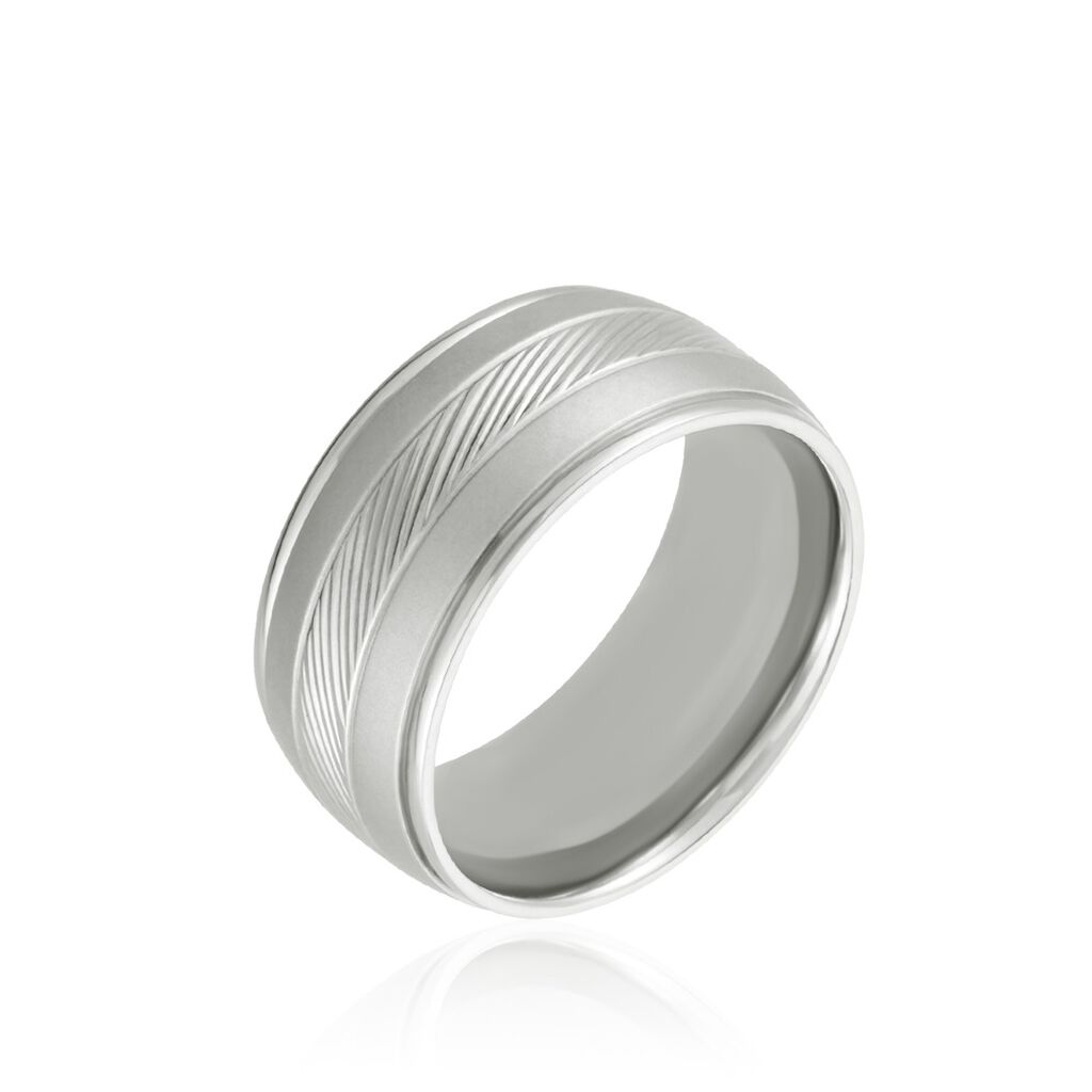 Bague Acier Blanc Sabien - Bagues fantaisie Homme | Histoire d&rsquo;Or