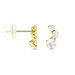 Boucles D'oreilles Puces Or Jaune Albizia Oxydes De Zirconium - Clous d'oreilles Femme | Histoire d’Or