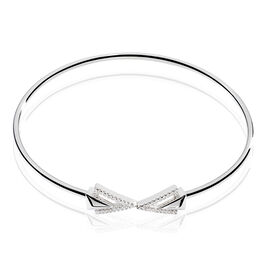 Bracelet Jonc Deva Argent Blanc Oxyde De Zirconium - Bracelets fantaisie Femme | Histoire d’Or
