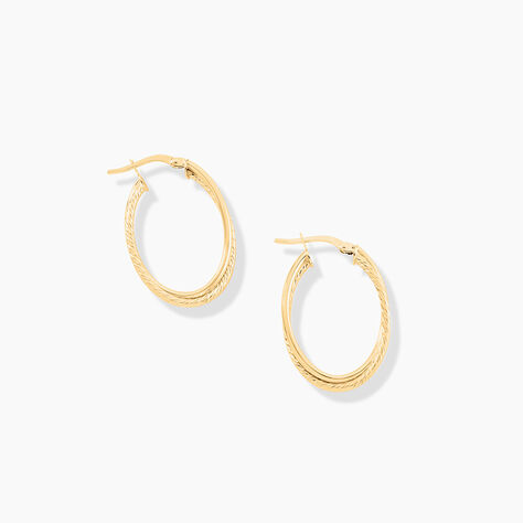 Créoles Maelia Or Jaune - Boucles d'oreilles créoles Femme | Histoire d’Or