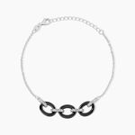 Bracelet Nowell Argent Blanc Oxyde De Zirconium Et C&eacute;ramique - Bracelets Femme | Histoire d&rsquo;Or
