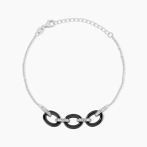 Bracelet Nowell Argent Blanc Oxyde De Zirconium Et C&eacute;ramique - Bracelets Femme | Histoire d&rsquo;Or