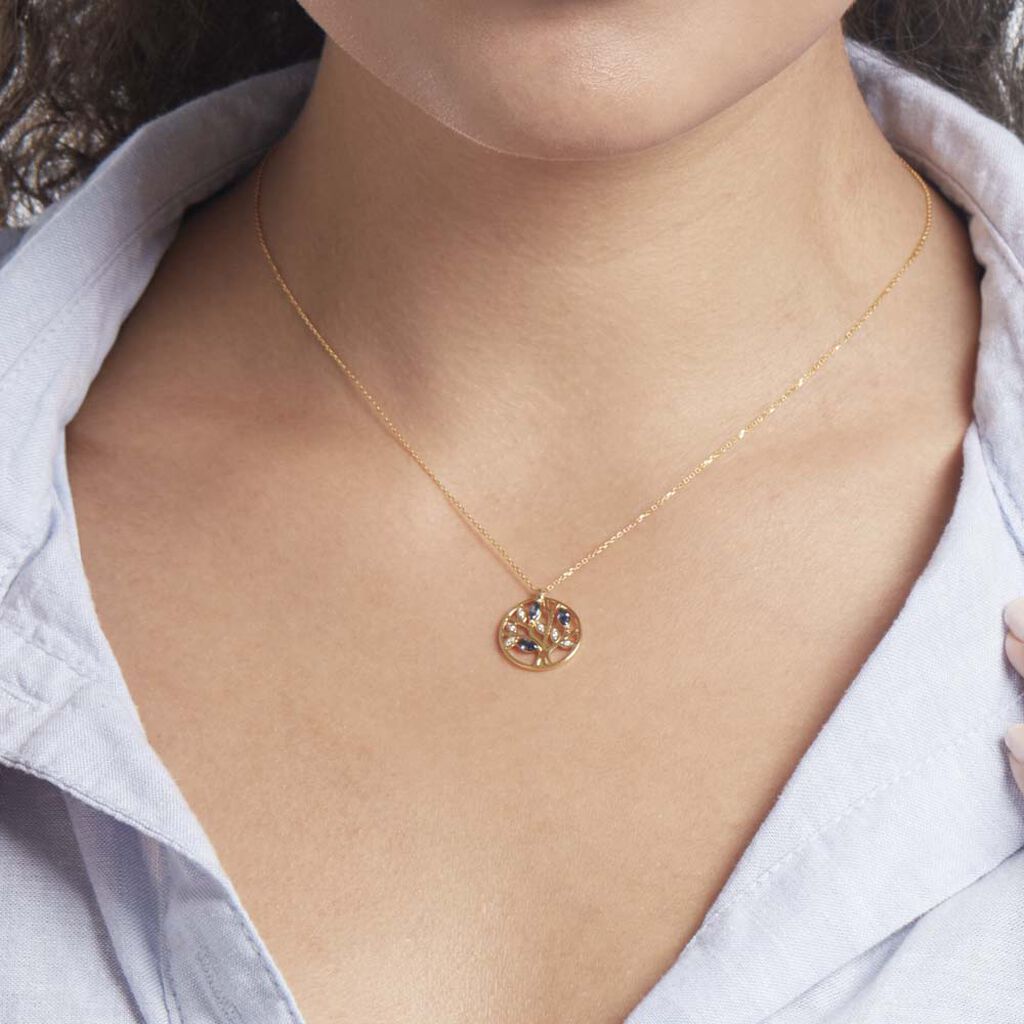 Collier Or Jaune Elsebein Saphirs - Colliers Femme | Histoire d’Or
