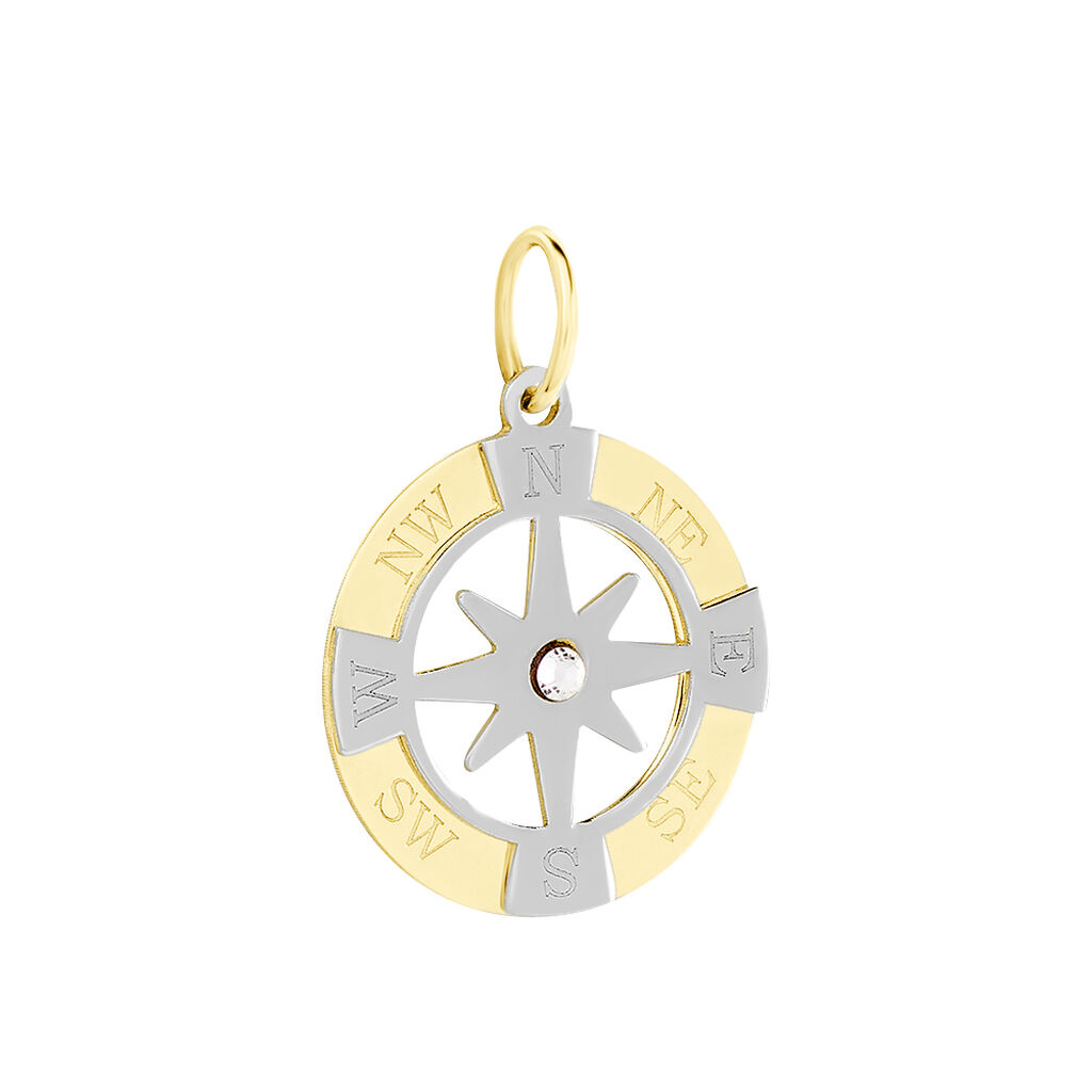 Pendentif Demyan Or Bicolore Oxyde De Zirconium - Pendentifs Homme | Histoire d’Or