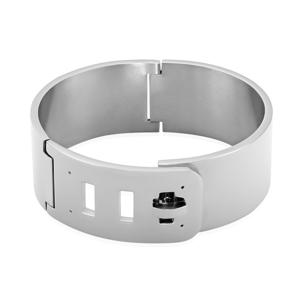 Bracelet Manchette Japon Acier Blanc - Bracelets manchettes Femme | Histoire d’Or