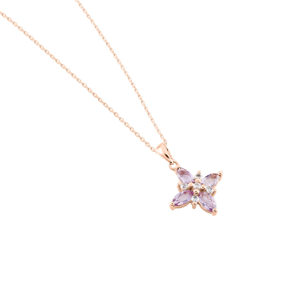 Collier Anabele Or Rose Amethyste Oxyde - Colliers Femme | Histoire d’Or