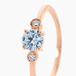 Bague Solitaire Shir Argent Rose Oxyde De Zirconium - Bagues solitaires Femme | Histoire d&rsquo;Or
