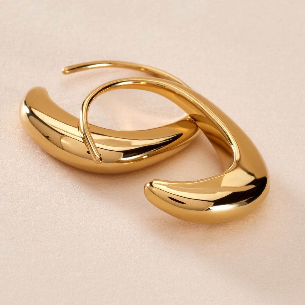 Cr&eacute;oles Gold Aura Acier Jaune - Boucles d'oreilles cr&eacute;oles Femme | Histoire d&rsquo;Or