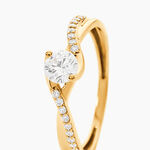 Bague Laetitianne Or Jaune Diamant Synth&eacute;tique -  Femme | Histoire d&rsquo;Or