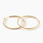 Cr&eacute;oles Ada Lisse Plaqu&eacute; Or Jaune - Boucles d'oreilles cr&eacute;oles Femme | Histoire d&rsquo;Or