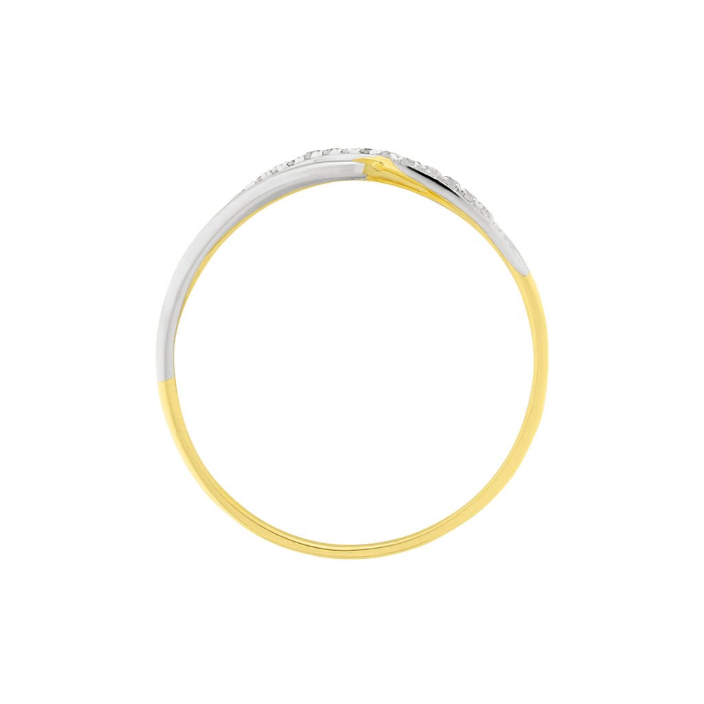 Bague Bodil Or Bicolore Diamant - Bagues avec pierre Femme | Histoire d&rsquo;Or