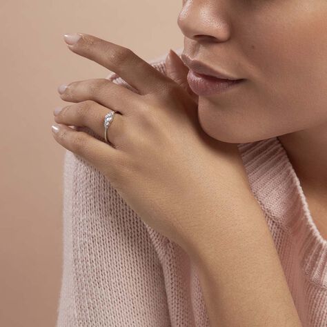Bague Maiwen Argent Blanc Oxyde De Zirconium - Bagues avec pierre Femme | Histoire d’Or