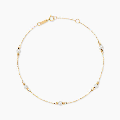 Cha&icirc;ne De Cheville Akif Or Jaune Perle De Culture - Cha&icirc;nes de cheville Femme | Histoire d&rsquo;Or