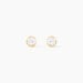 Boucles D'oreilles Puces Elda Serti Clos Or Jaune Oxyde De Zirconium - Clous d'oreilles Femme | Histoire d’Or