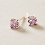 Boucles D'oreilles Puces Rio Argent Rose Oxyde - Boucles d'oreilles fantaisie Femme | Histoire d&rsquo;Or